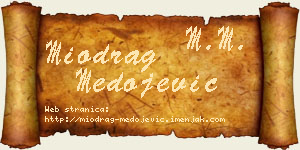 Miodrag Medojević vizit kartica